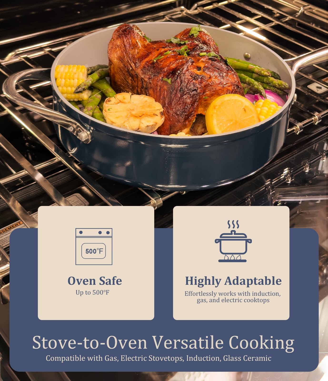 CookinCraze tapa con ventilación para evitar desbordes y conservar la humedad