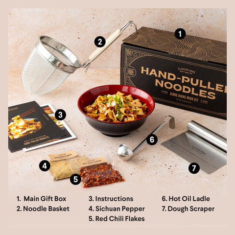 Conjunto de regalo de cocina: cucharon para aceite caliente, ideal para freír y escurrir.