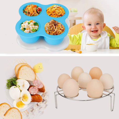 Cookingfunfun rejilla para huevos al vapor, desayunos rápidos y prácticos.