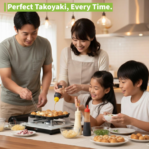 COOKKING Takoyaki dimensiones 20x20 cm para cocinas compactas