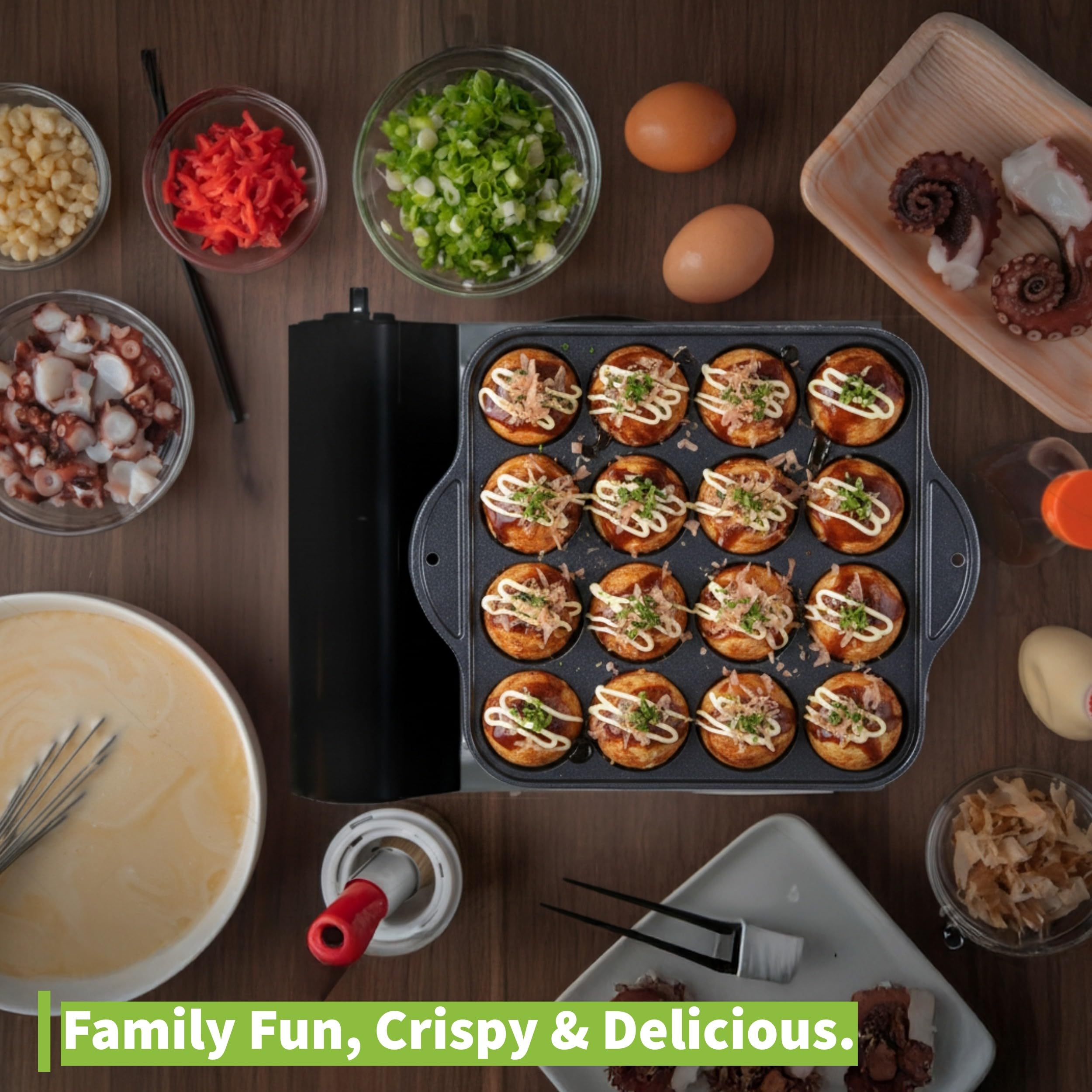 COOKKING Takoyaki ideal para reuniones y encuentros