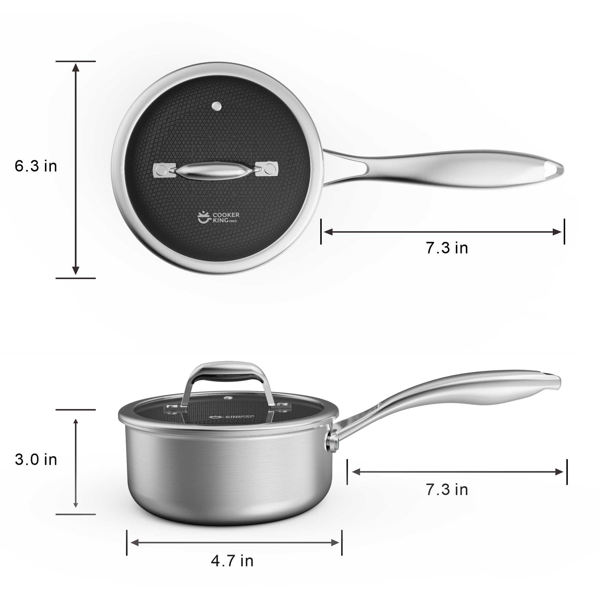 Olla COOKER KING apta para horno hasta 500°F para platos completos