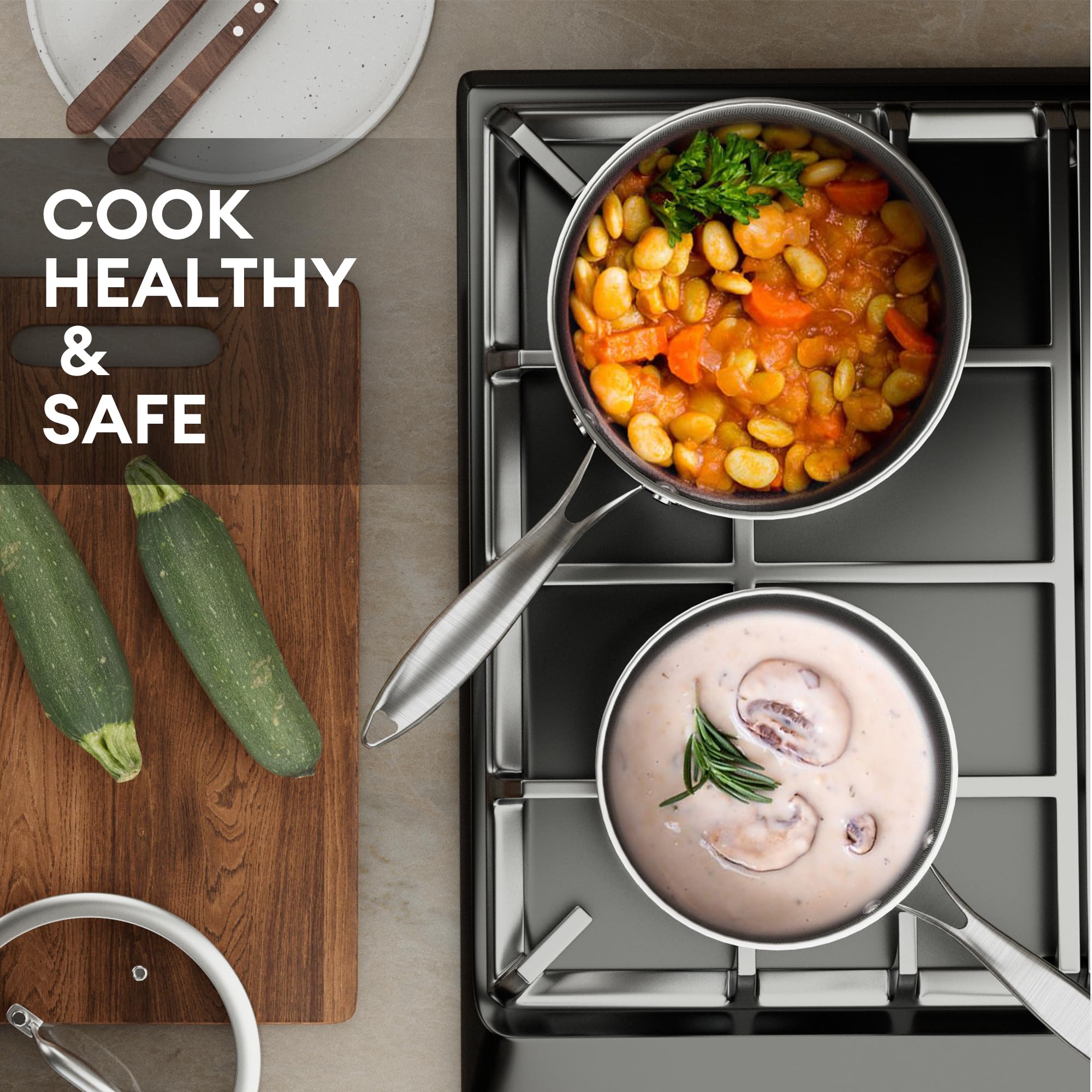 Recubrimiento ceramico natural de COOKER KING mejora antiadherencia