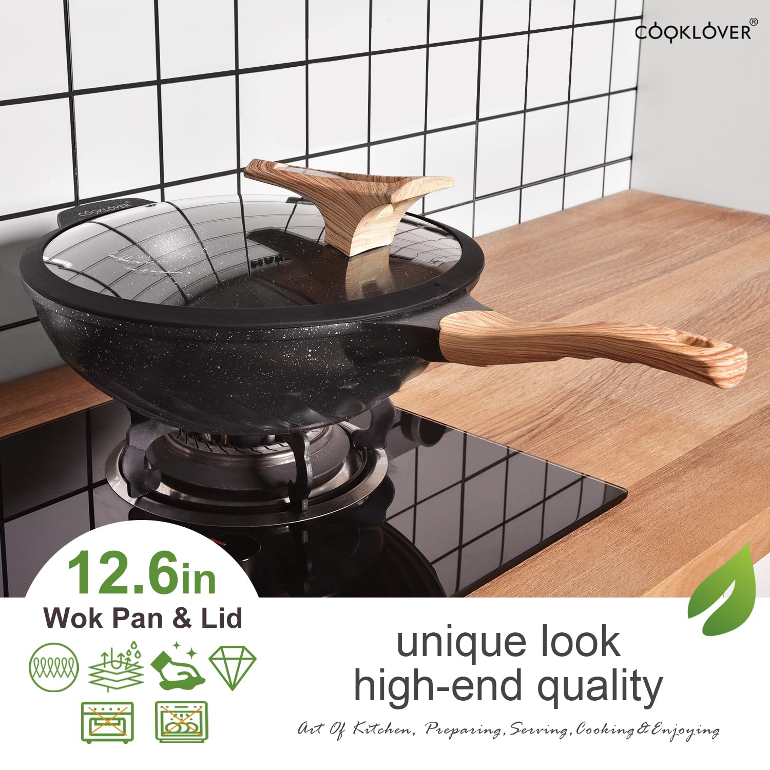 Tapa de vidrio templado COOKLOVER con silicona permite ver la cocción sin vapor