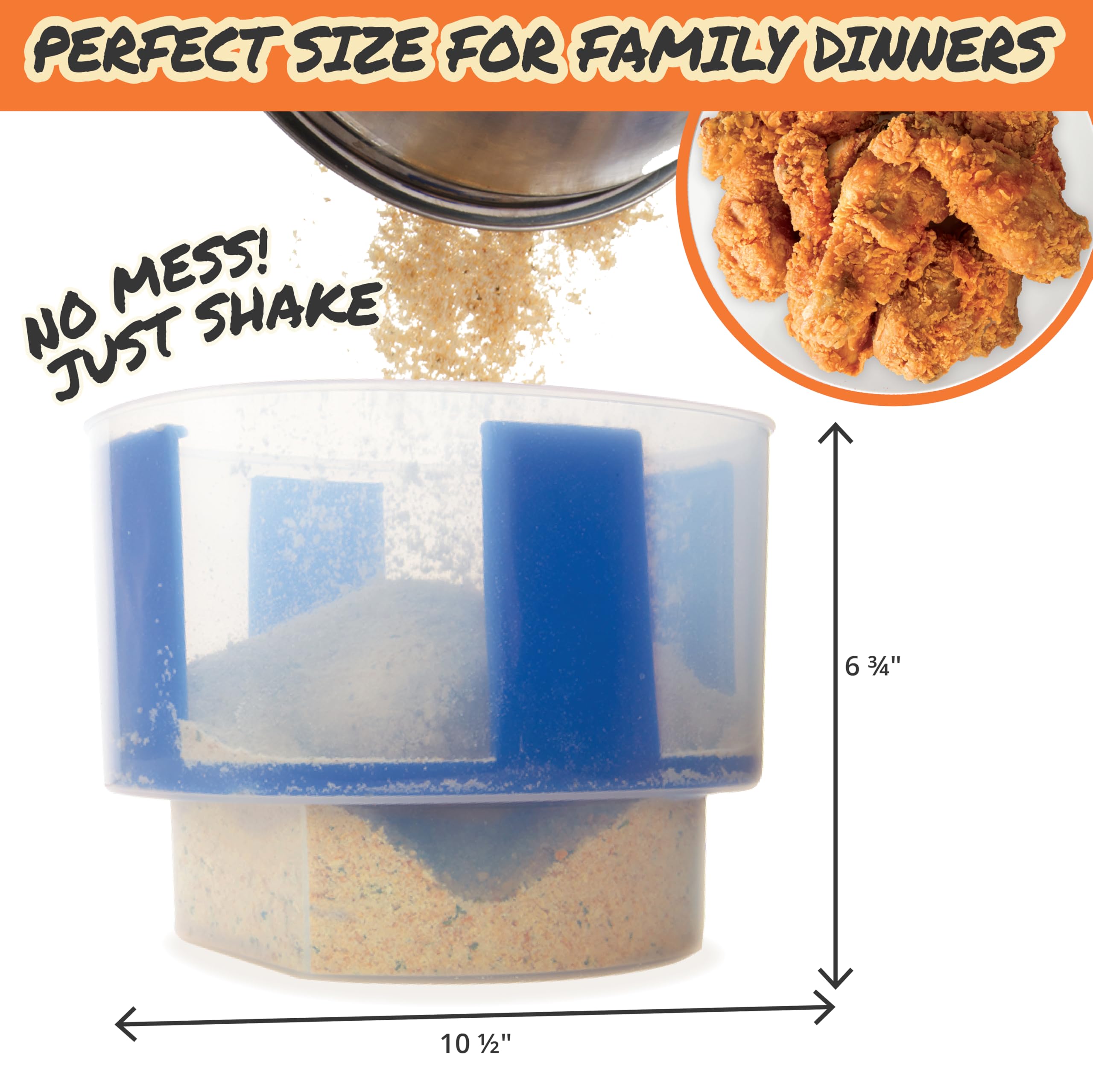COOK'S CHOICE Breader Bowl tapa: conserva condimentos y pan rallado