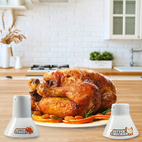 COOK'S CHOICE cono cerámico para pollo en vertical, cocción ergida