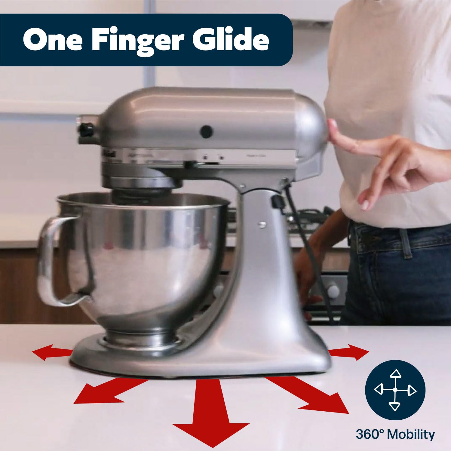 Diseño recortable de Cooks Innovations para ajuste preciso en encimeras de cocina.