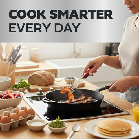 Pinzas aptas para lavavajillas Cooks Innovations 6-en-1 limpieza rápida.