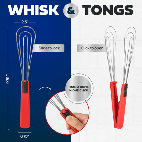Pinzas Cooks Innovations 6-en-1 para voltear con control y seguridad.