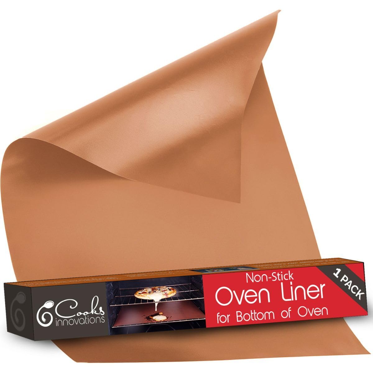 Cooks Innovations protector-horno-antiadherente-16-5x23, antiadherente para base del horno y limpieza rápida.