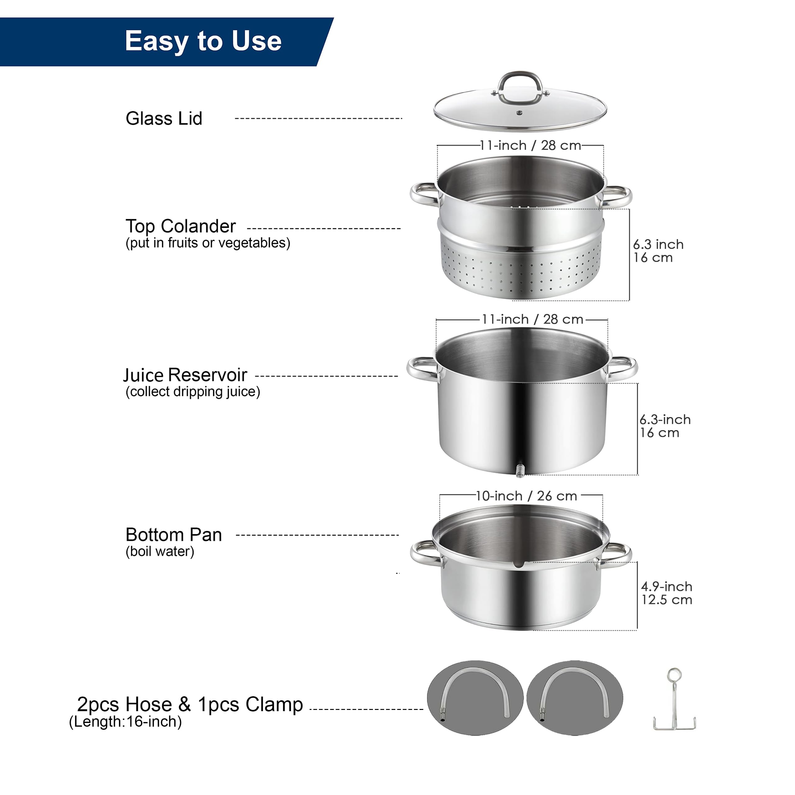 Cooks Standard hervidor-vapor-fruta-verdura: vapor suave para conservar sabor.