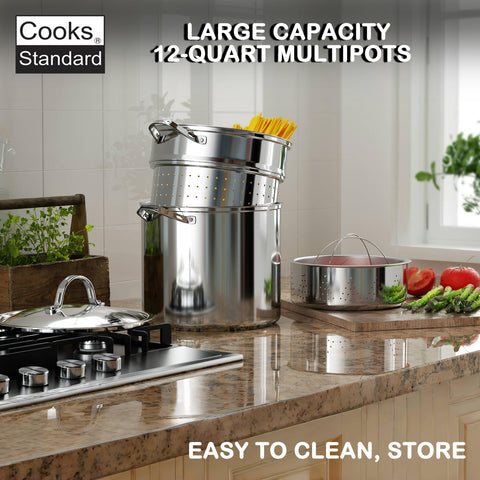 Mango ergonómico frío de Cooks Standard para agarre seguro.