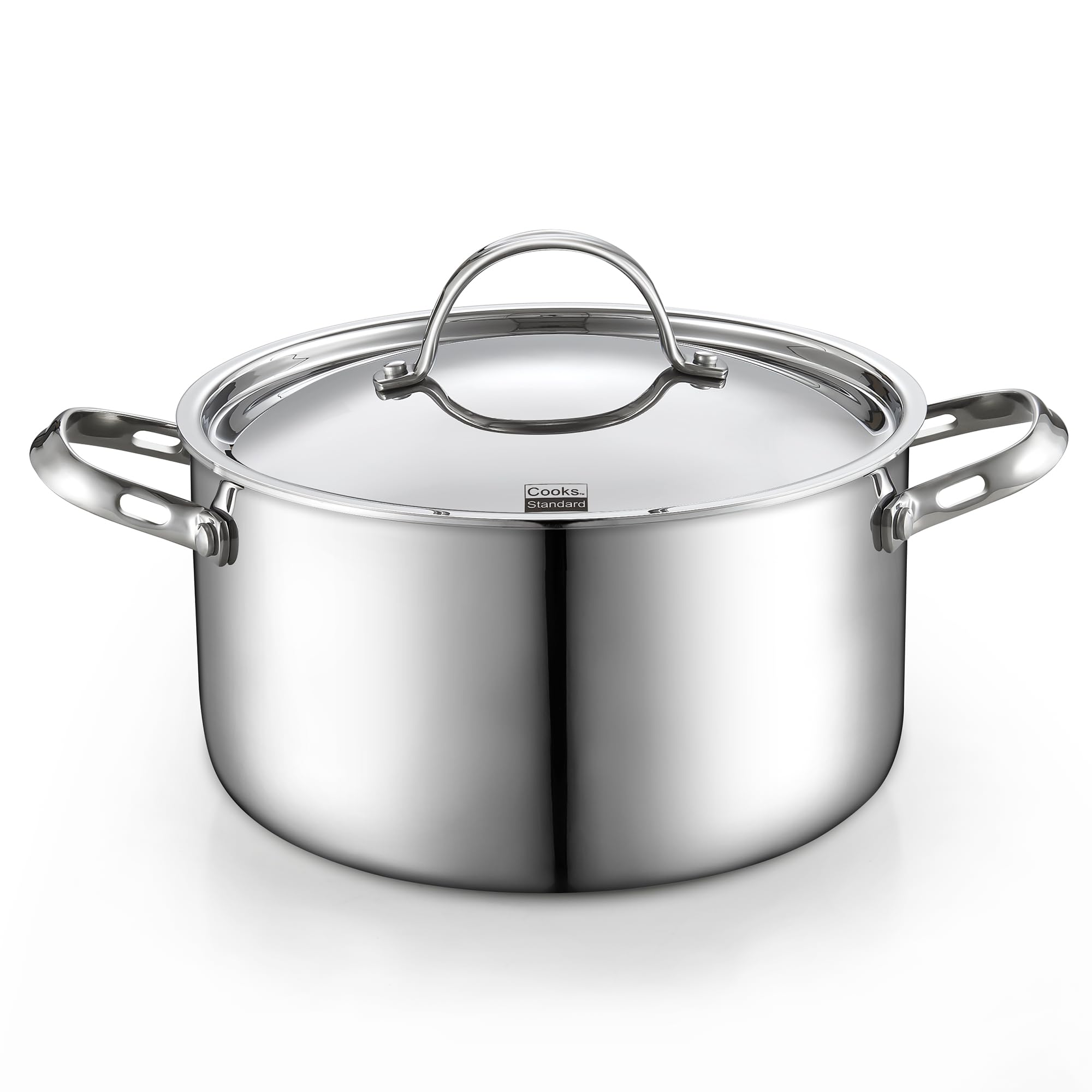 Olla Cooks Standard de 6 qt vista frontal para hervir pasta y caldos.