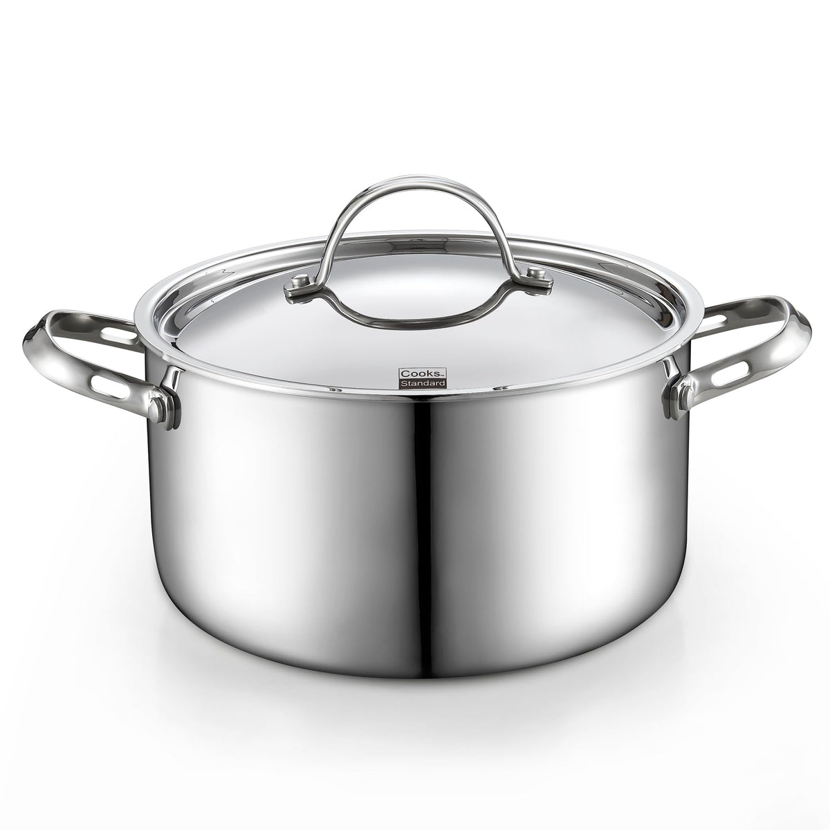 Olla Cooks Standard de 6 qt vista frontal para hervir pasta y caldos.
