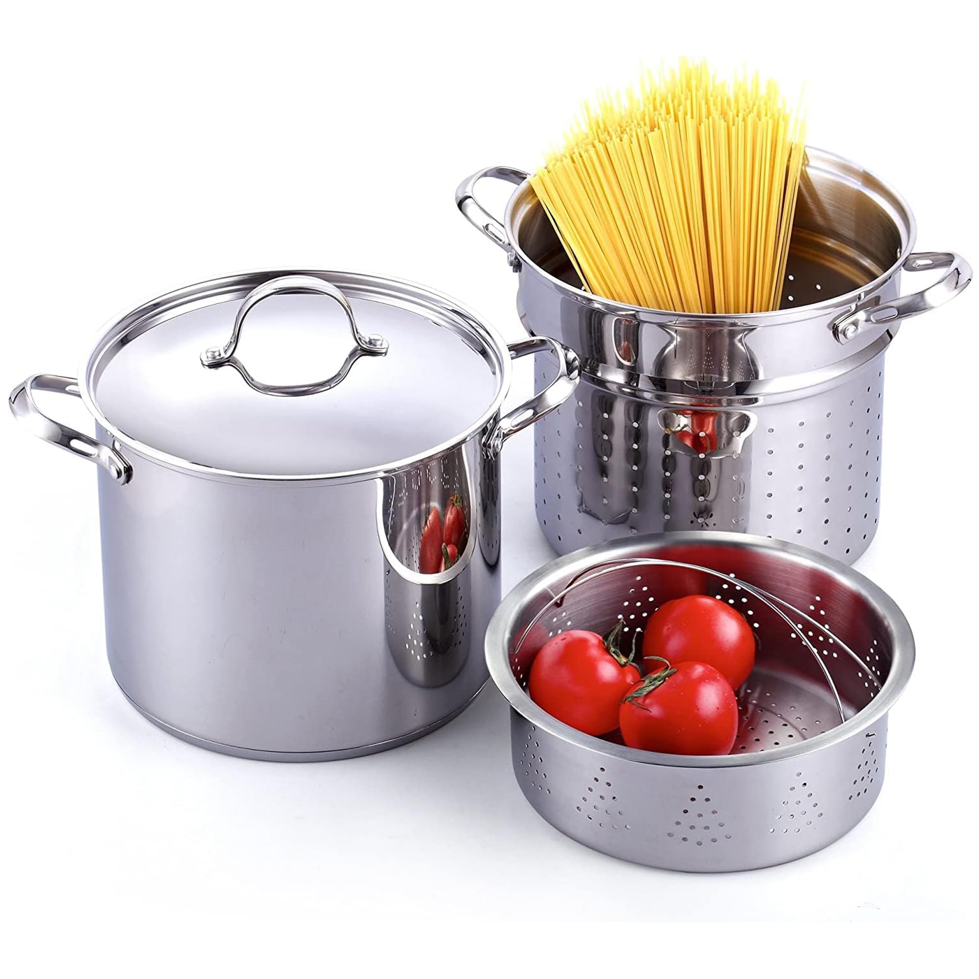 Olla Cooks Standard 12qt para pasta, gran capacidad para porciones familiares.