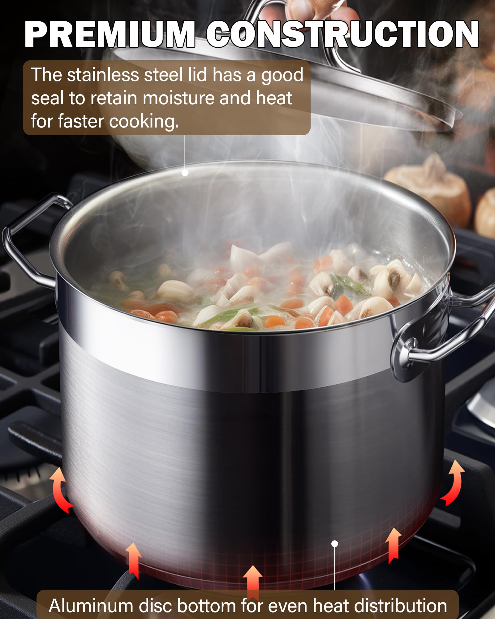Olla Cooks Standard 24 qt apta para horno ofrece versatilidad.