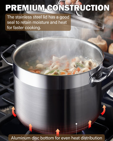 Olla Cooks Standard 24 qt apta para horno ofrece versatilidad.