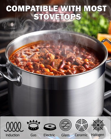 Olla Cooks Standard 24 qt fondo de disco de aluminio para calor parejo.