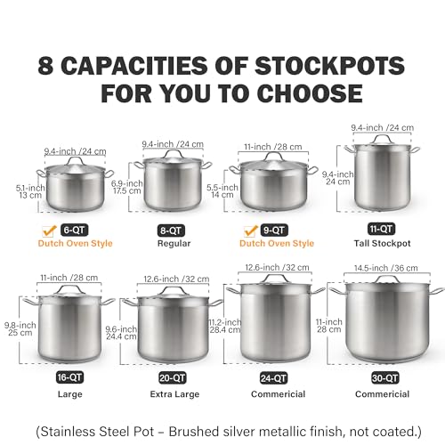 Olla Cooks Standard 24 qt compatible con inducción para cocción uniforme.