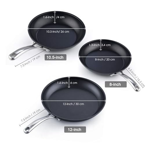 Cooks Standard sartén con recubrimiento antiadherente duradero para desmoldar fácil.