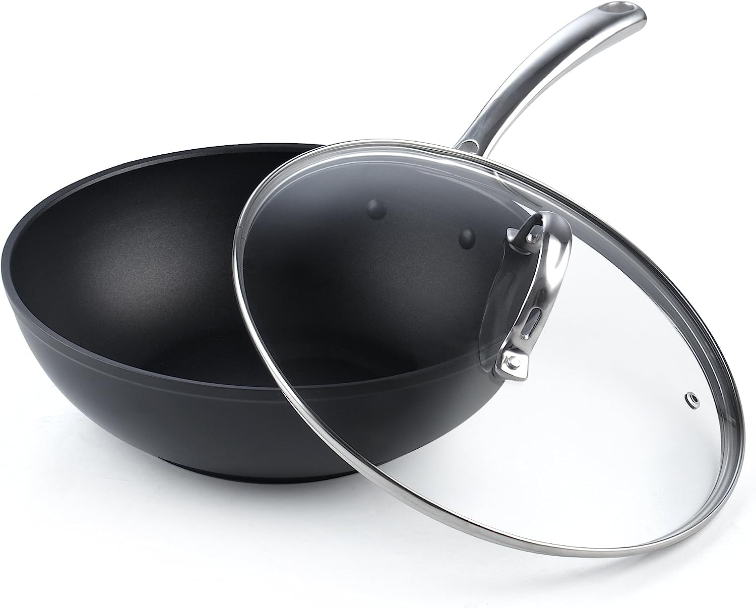Cooks Standard Wok de 11 pulgadas, vista exterior, ideal para salteados rápidos