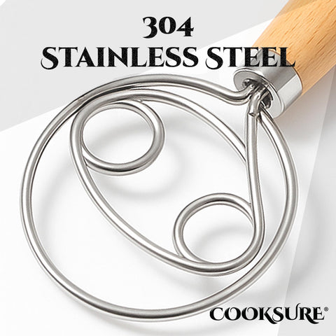 Cooksure mango de madera ergonómico para hornear cómodo