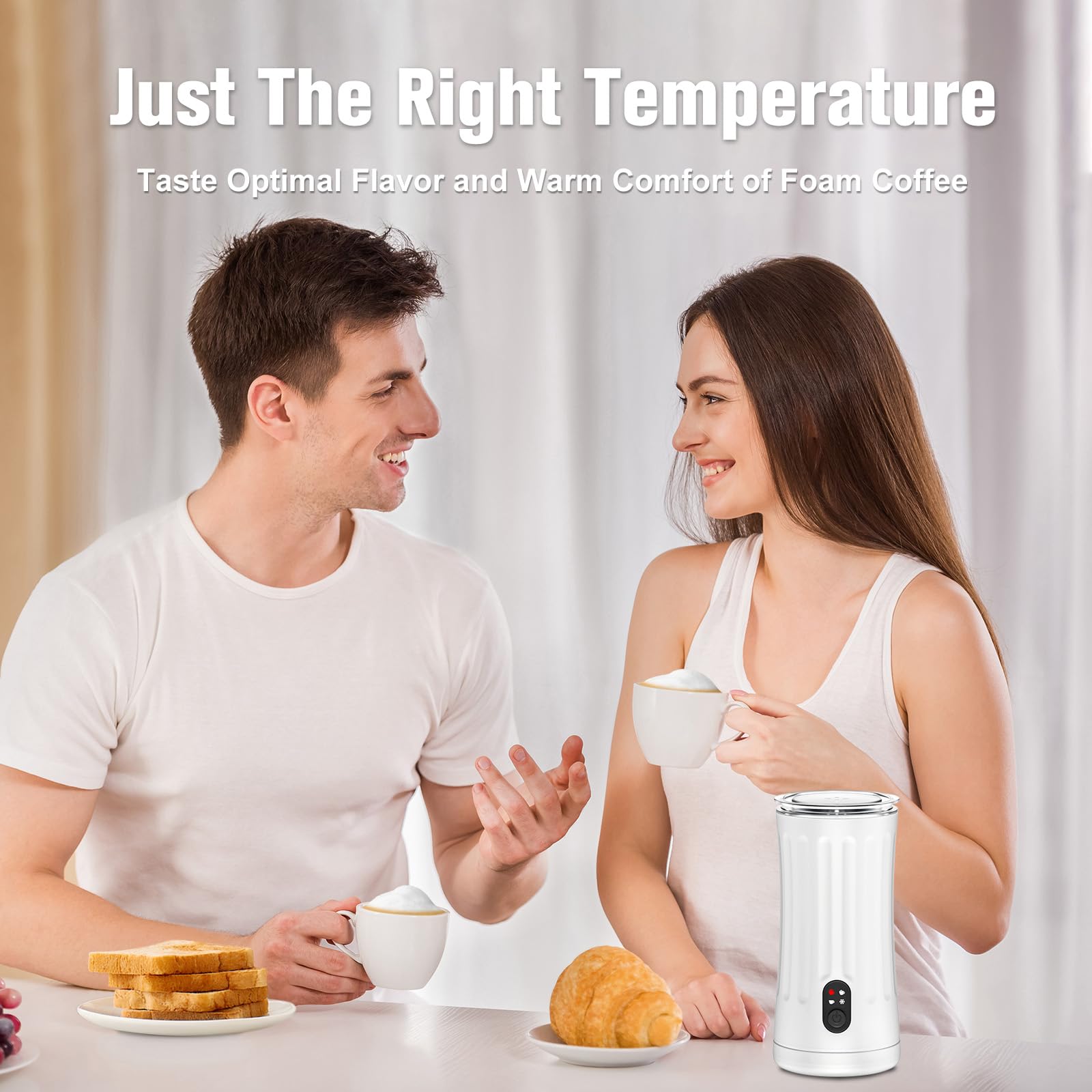 CookSwift control de temperatura mantiene la leche en punto ideal.