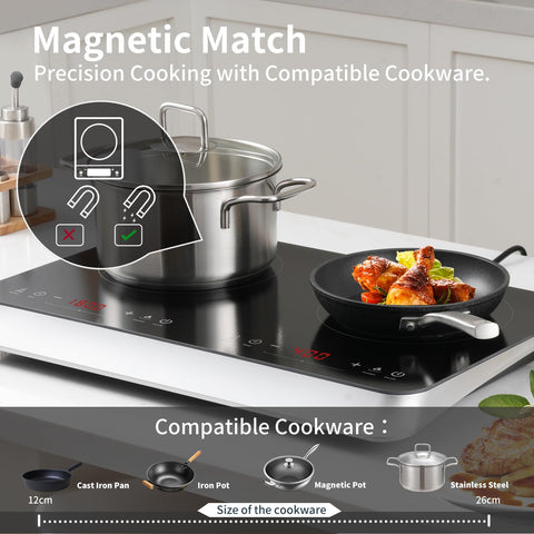 COOKTRON ajuste de temperatura y potencia para recetas versátiles.