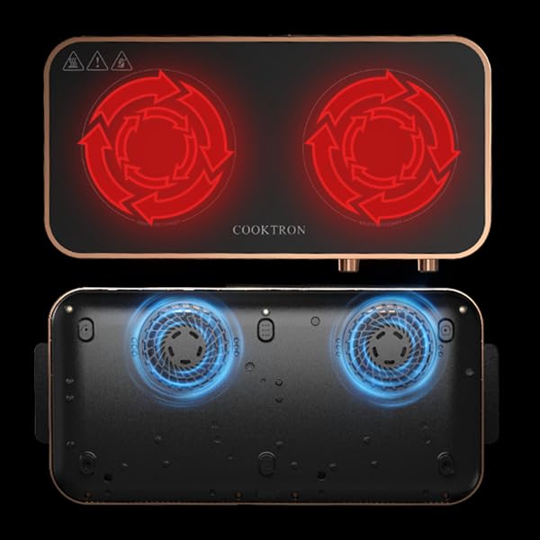 COOKTRON bloqueo infantil para seguridad durante la cocción.