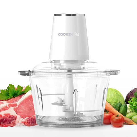 COOKZHOM procesador de alimentos con motor 500W para picar rápido verduras y carne.