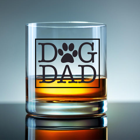 vaso COOL AF Dog Dad de vidrio sin plomo con impresión duradera