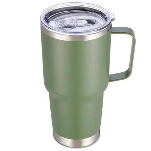 Cool Yoleb termo con mango ofrece agarre firme para llevar bebidas con comodidad.