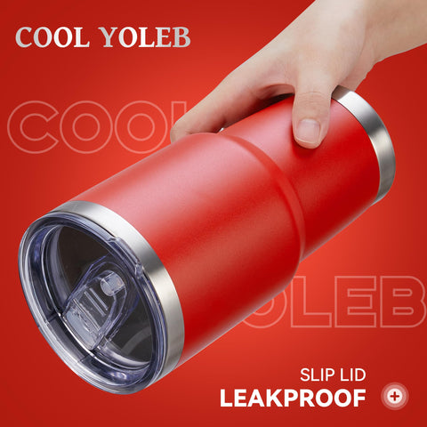Cool Yoleb vaso de acero inoxidable 18/8, fácil de limpiar y resistente