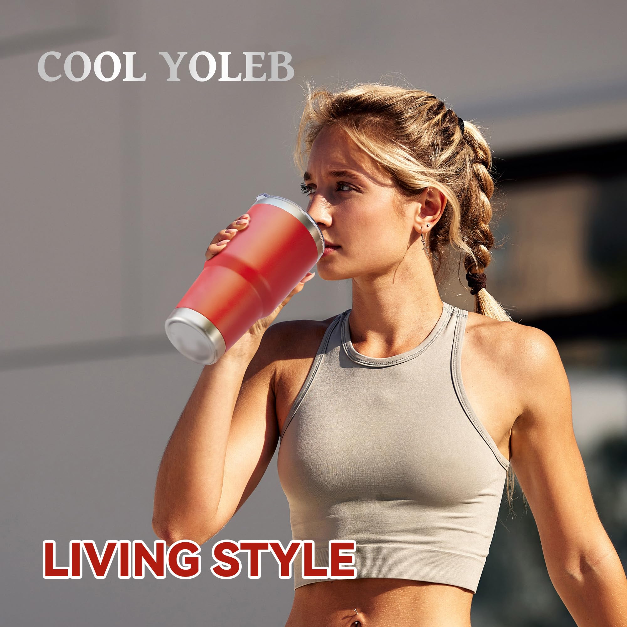 Cool Yoleb tapa deslizante facilita beber sin derrames