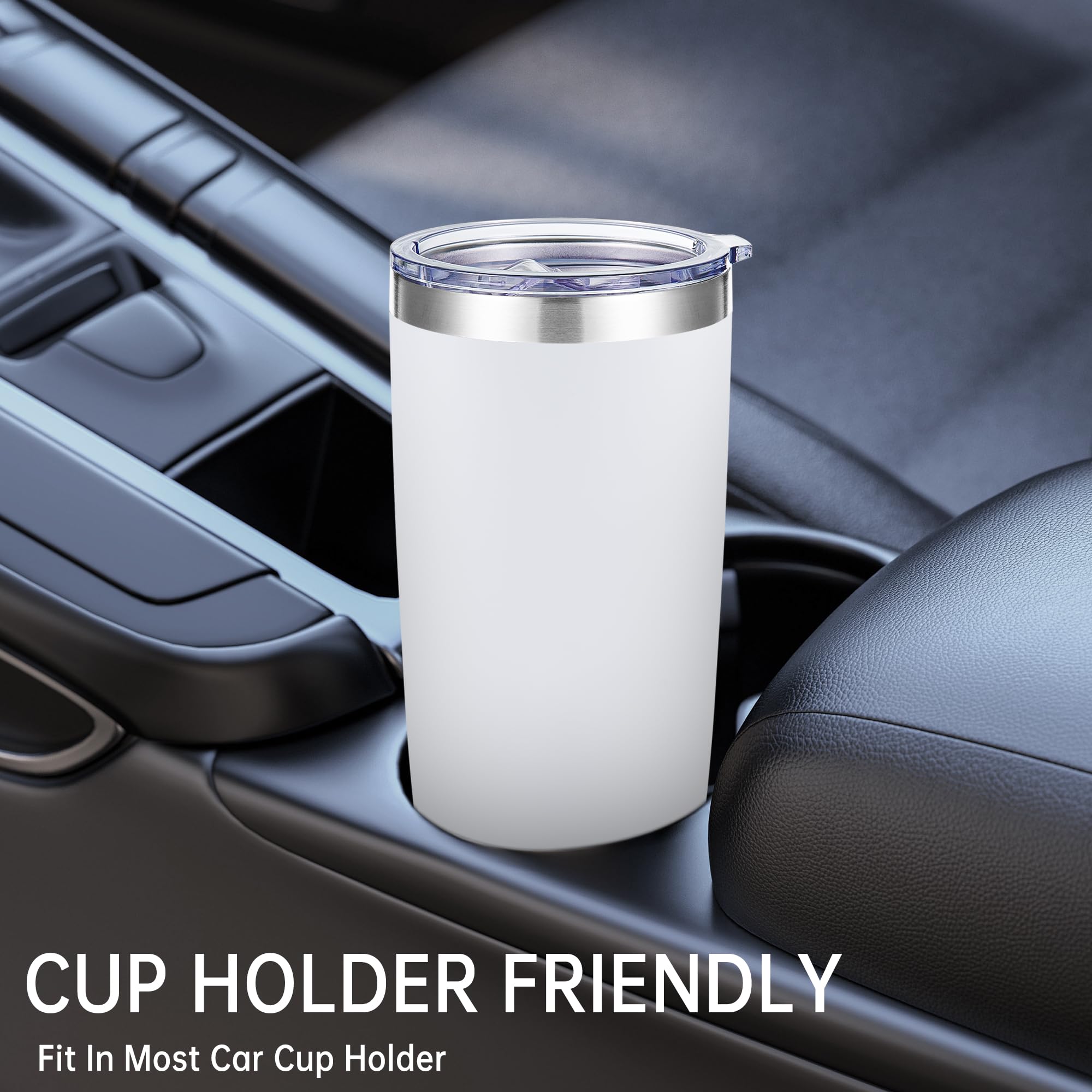 Vaso Cool Yoleb para coche, se adapta a portavasos durante viajes.