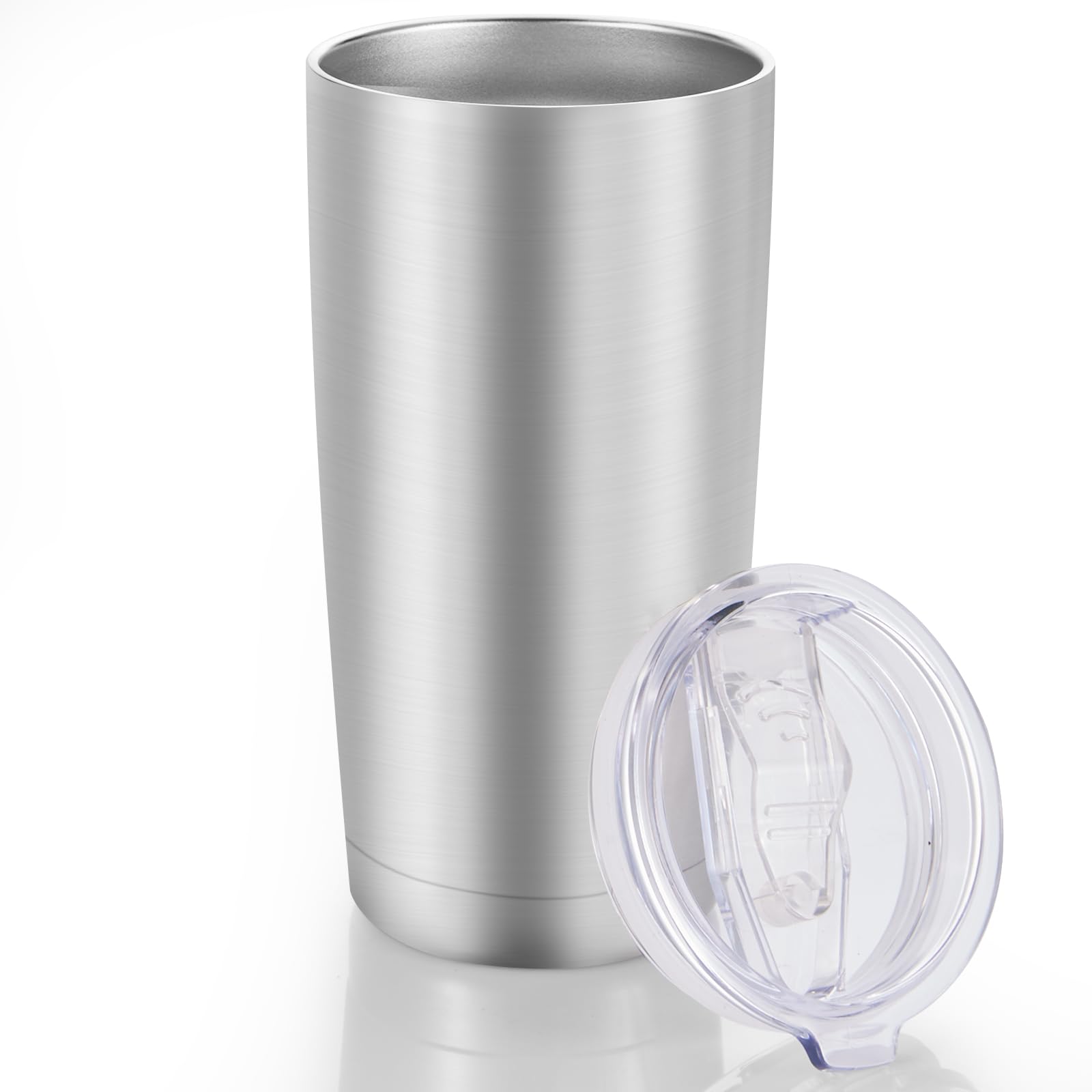 Cool Yoleb Vaso Térmico 20 onzas con tapa transparente, ideal para bebidas frescas.