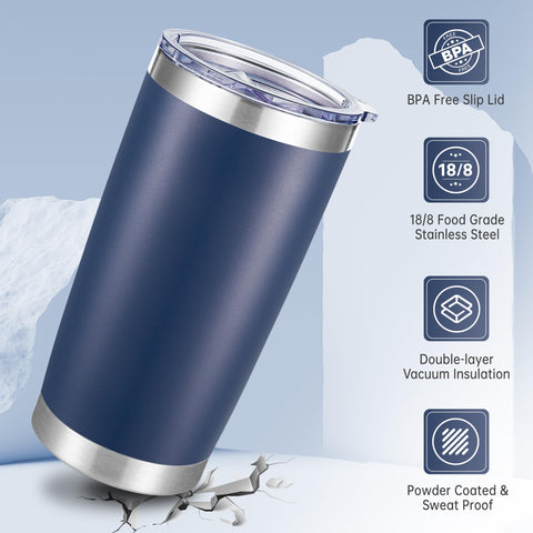 Vaso Cool Yoleb 20 oz libre de BPA, tapa de seguridad.