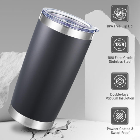 Vaso termico Cool Yoleb 20oz de doble pared aislante para mantener temperatura