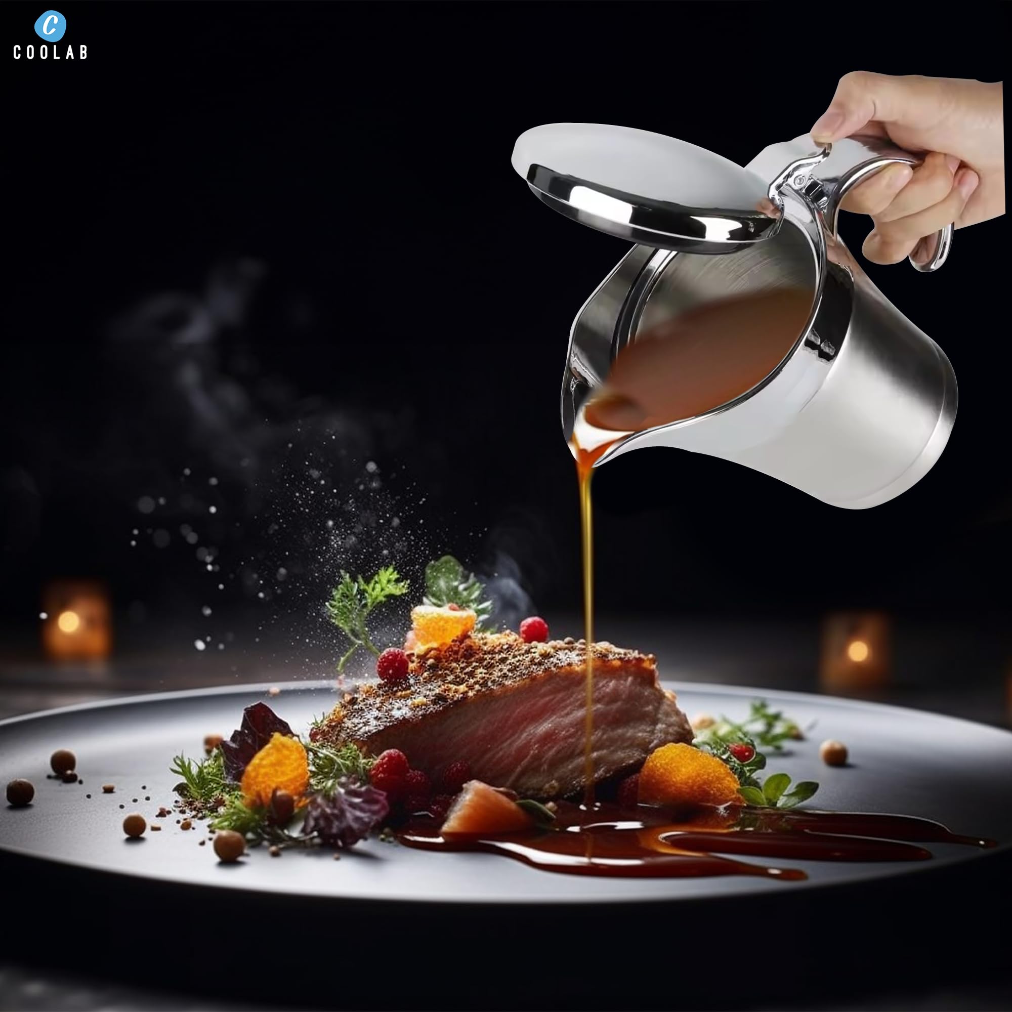 Coolab jarrón de salsa con doble pared para conservar temperatura