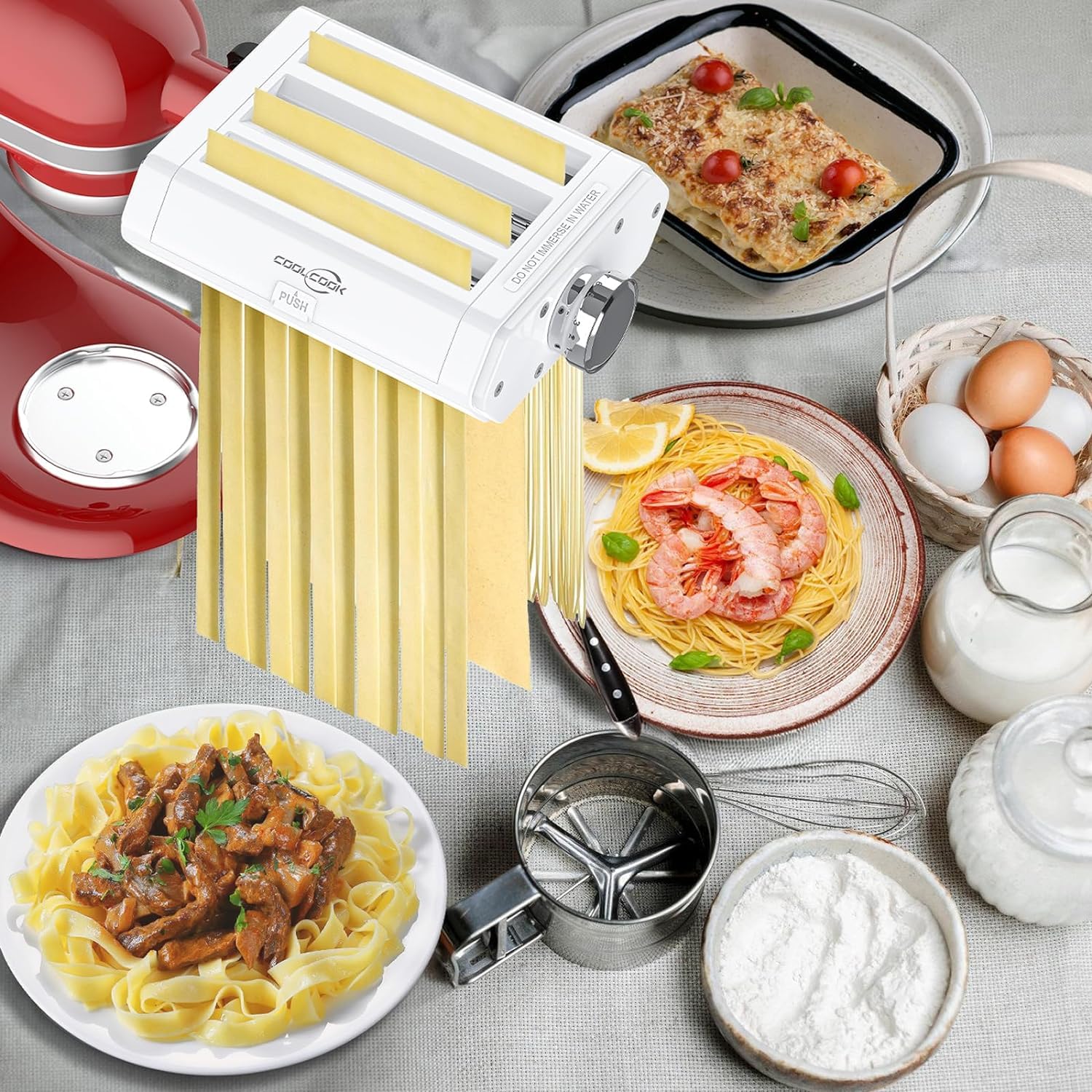 Coolcook cortador de fettuccine para tiras finas y deliciosas