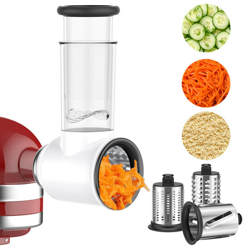 Coolcook cortadora-ralladora para KitchenAid con 4 cuchillas, versátil para múltiples preparaciones