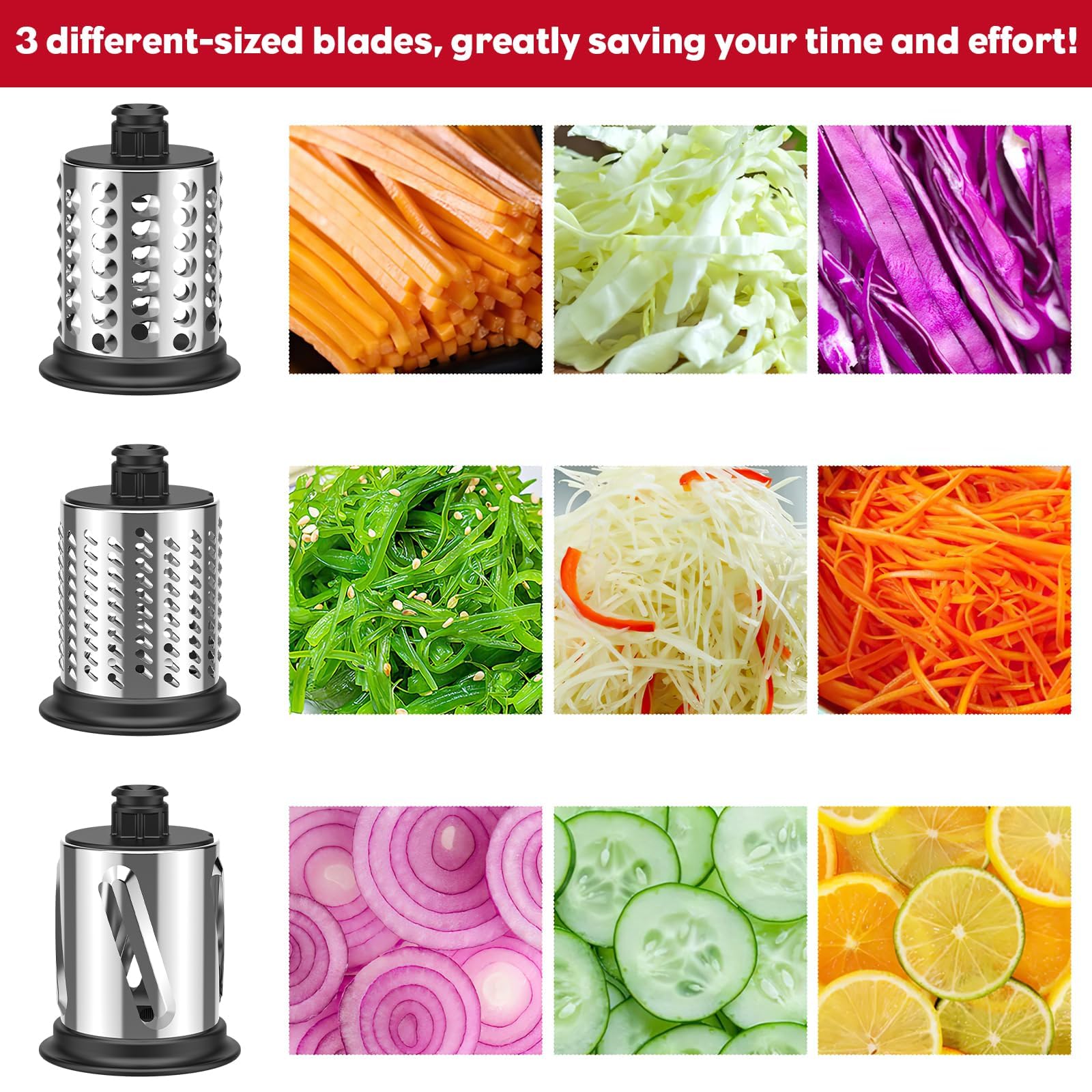 Coolcook rebanado de verduras con cuchilla de 5 mm para KitchenAid