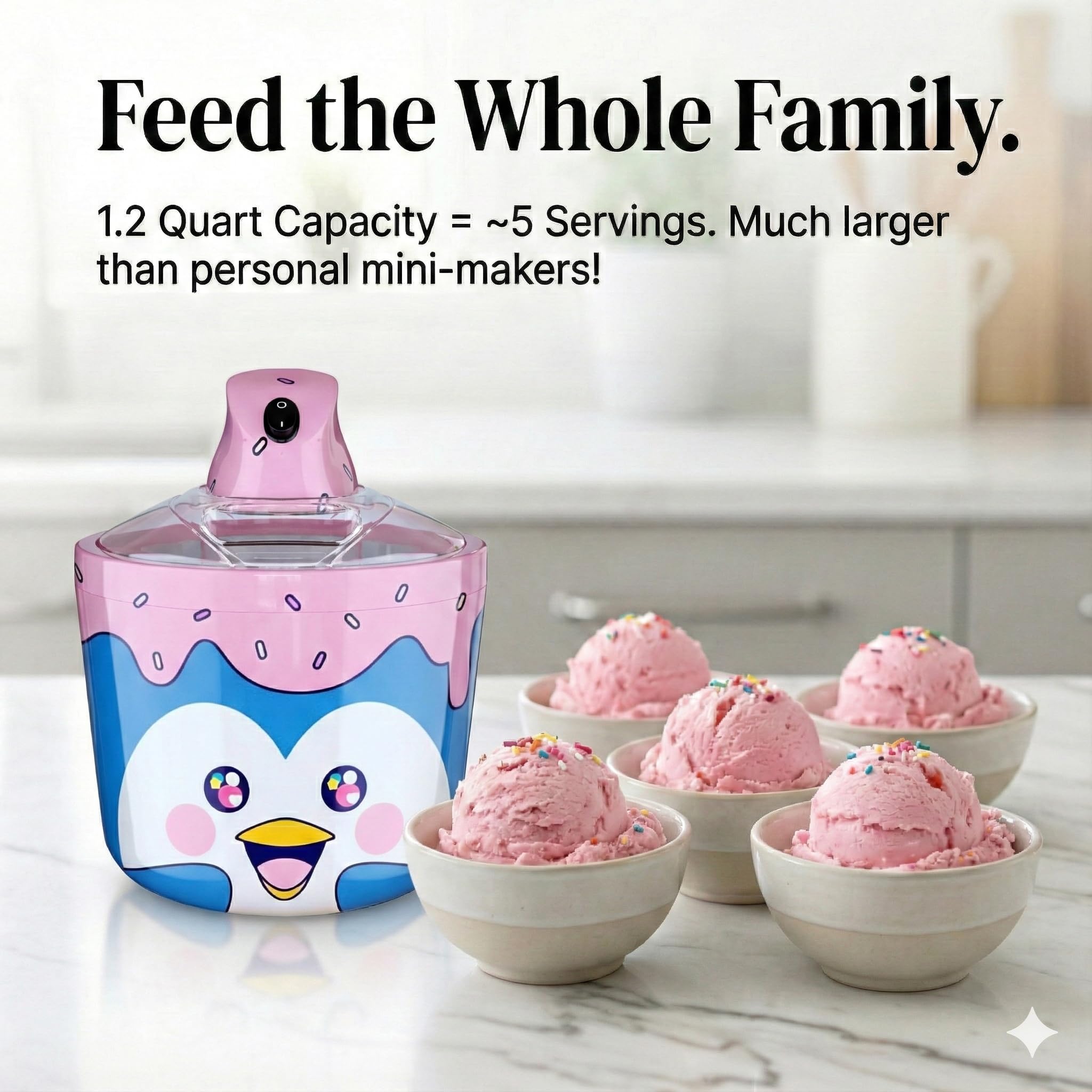 Cooler Concepts Pinguino permite opciones saludables con frutas y toppings naturales.