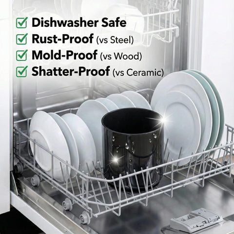 Cooler Kitchen porta-utensilios a prueba de óxido, ideal para uso diario.