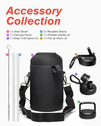 Coolflask botella 64 oz aislamiento doble mantiene líquidos a temperatura estable