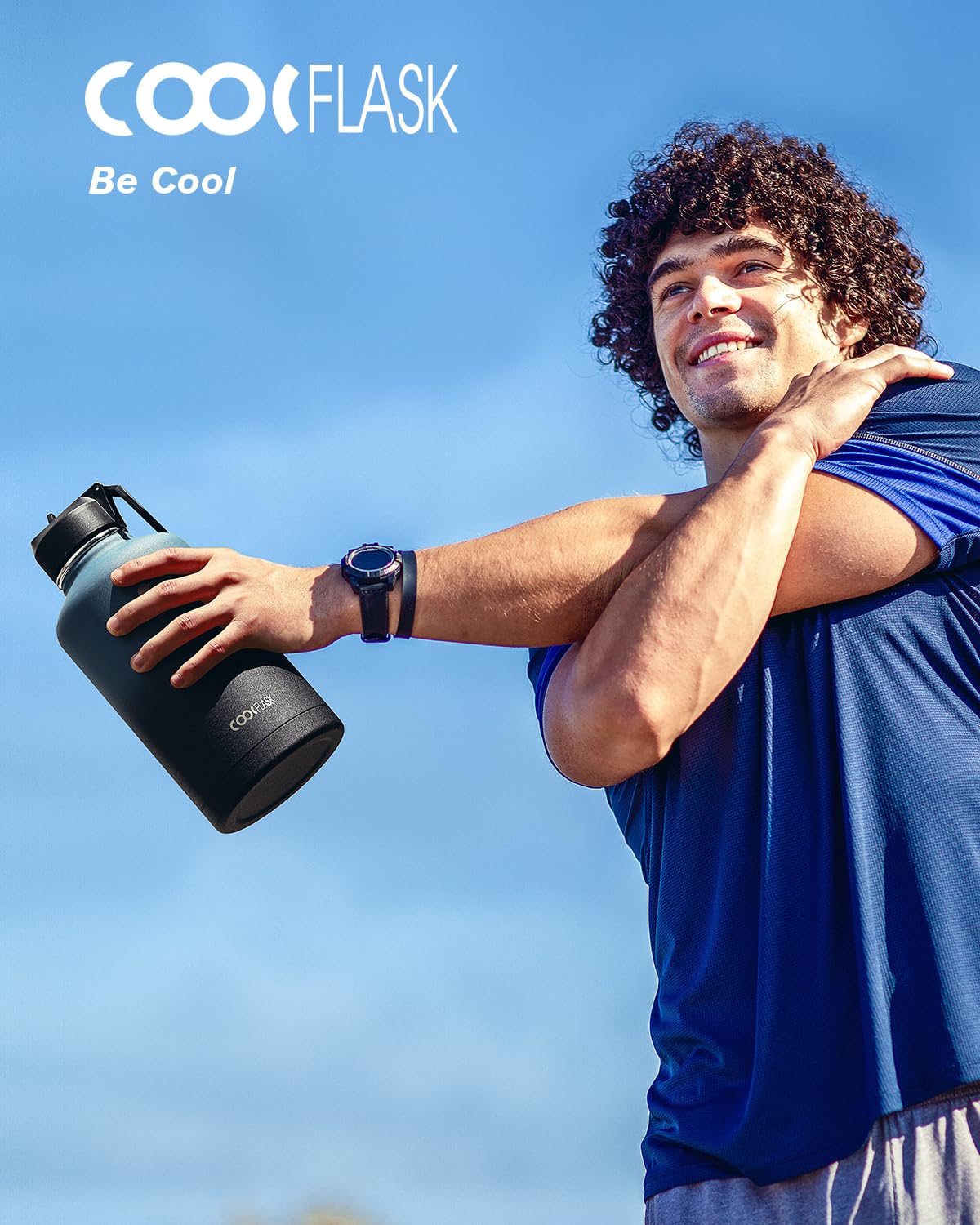 Coolflask botella 64 oz uso deportivo para gimnasio y senderismo