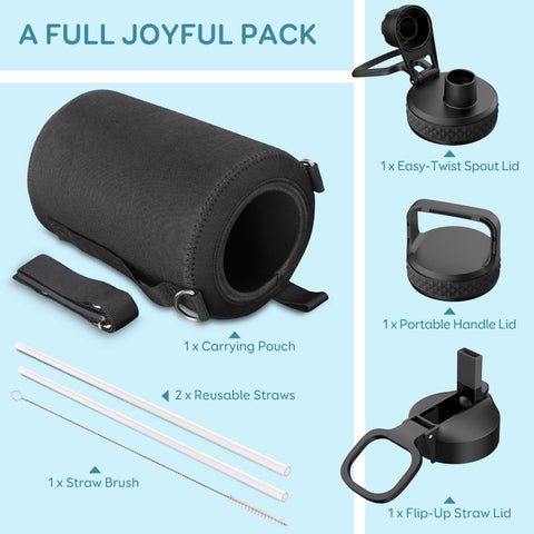 Coolflask botella 128oz con asa integrada, ideal para excursiones y campamentos.