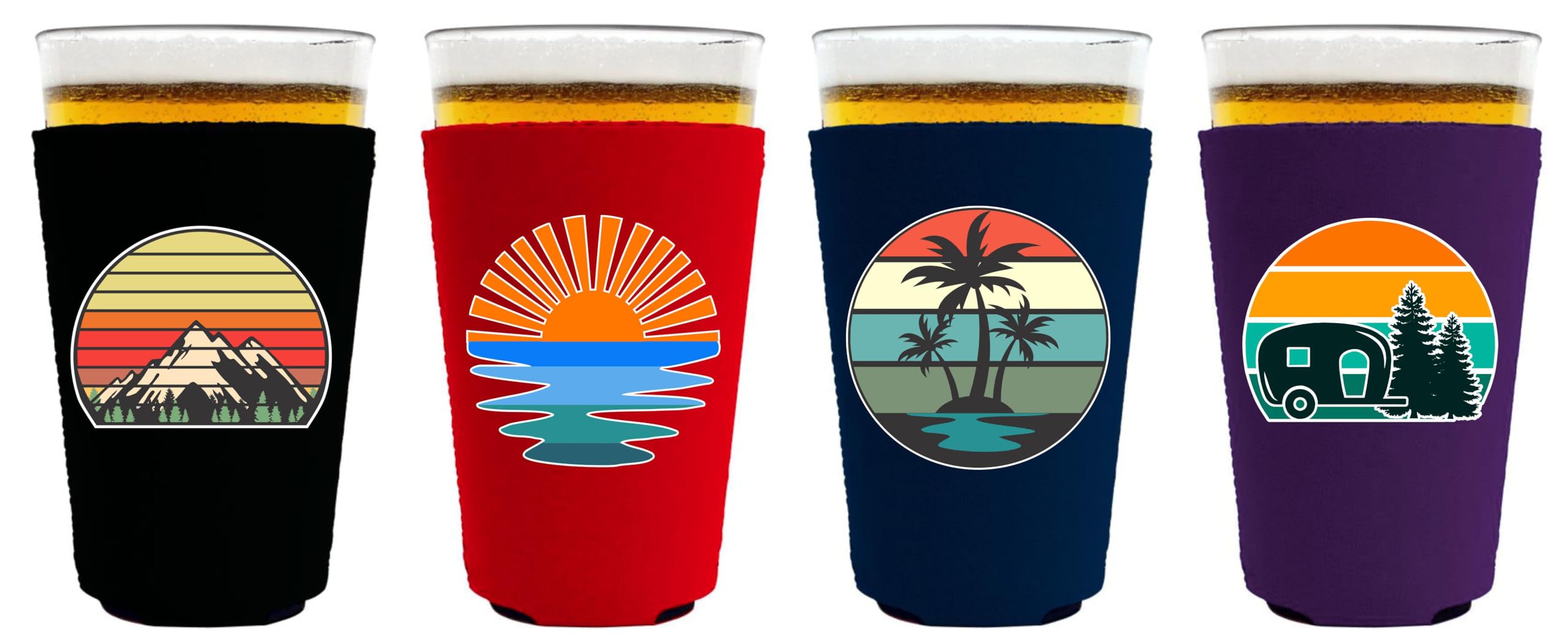 Coolie Junction vaso pinta retro exterior, mantiene bebidas frías y manos secas.