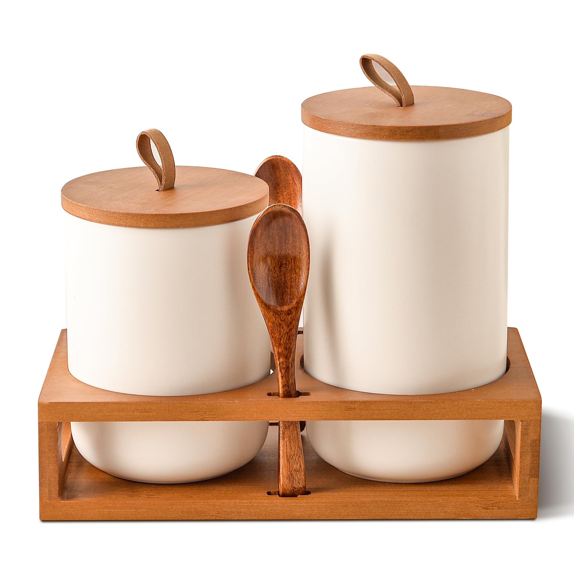 CoorFormer jarras cerámicas de 35oz para almacenamiento práctico en la encimera.