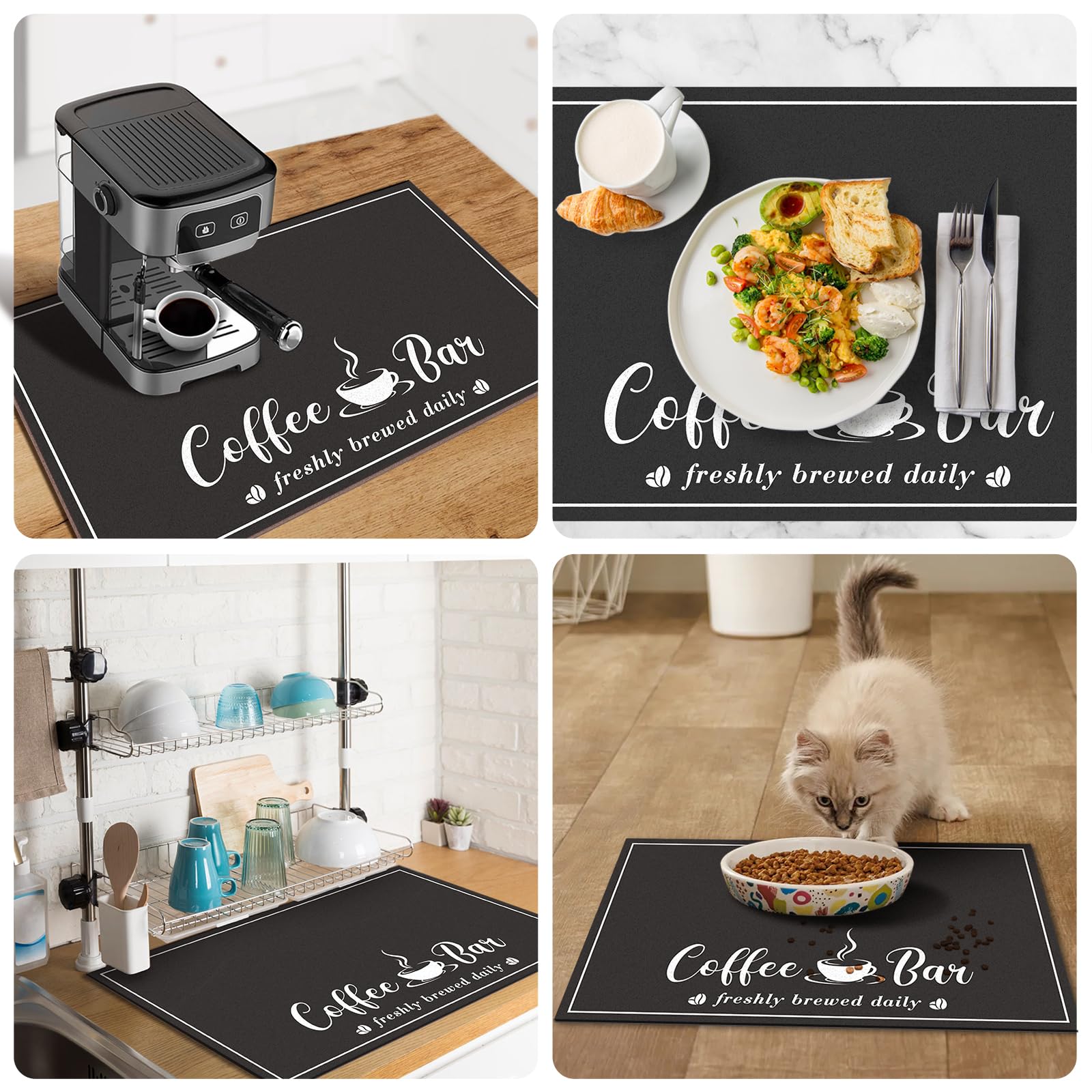 CooRug alfombrilla multifuncional para cocina y barra, ideal para secado.